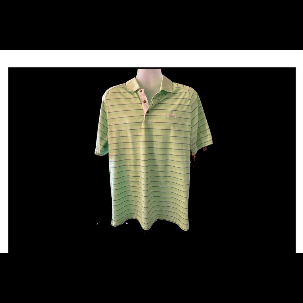 Pebble Beach Pro Shop men’s Golf Shirt (Green striped) in size L.